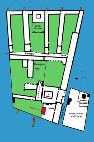 Parlor Location on Lazretto Vecchio